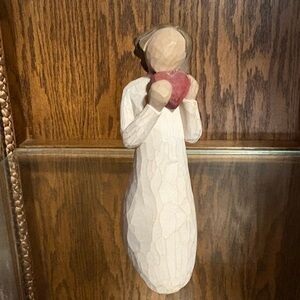 Willow Tree Sculpture with Red Heart